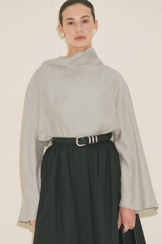 Textured Drape Blouse Mink
