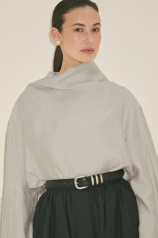 Textured Drape Blouse Mink