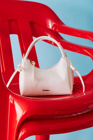 Camila Mini Bow Bag White