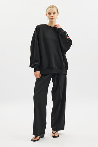 Classic Pleated Trousers Black