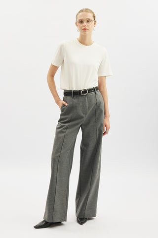Classic Pleated Trousers Grey