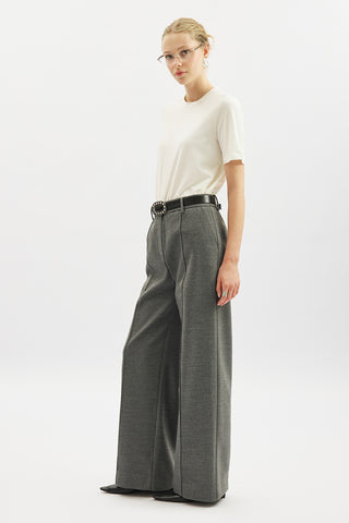 Classic Pleated Trousers Grey