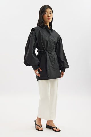 Nora Statement Shirt Black