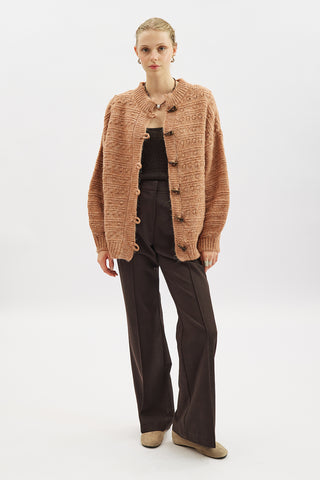 Chunky Button Knit Cardigan Tile