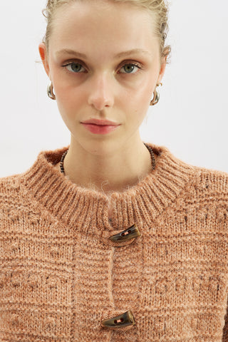 Chunky Button Knit Cardigan Tile