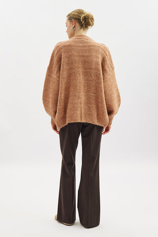 Chunky Button Knit Cardigan Tile
