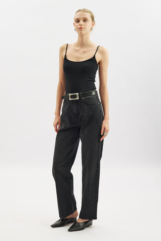 Straight Long Leg Jeans Black