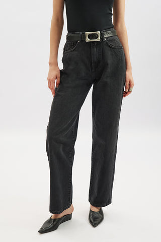 Straight Long Leg Jeans Black