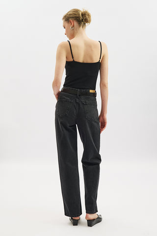 Straight Long Leg Jeans Black