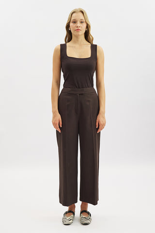 Classic Wide Leg Shorts Brown
