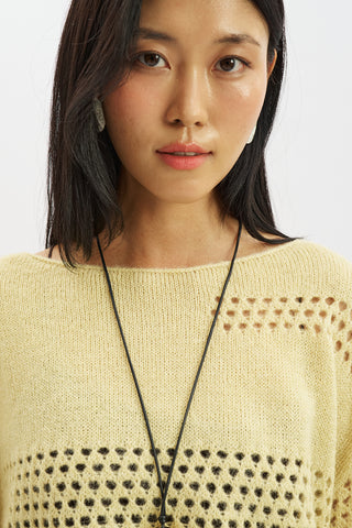 Open Knit Sweater Yellow