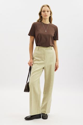 Classic Straight Trousers Green