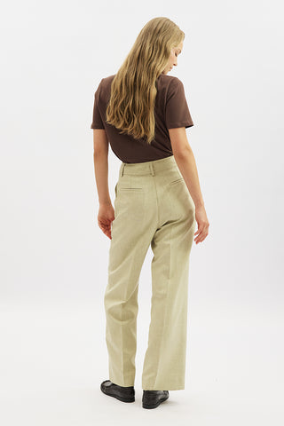 Classic Straight Trousers Green
