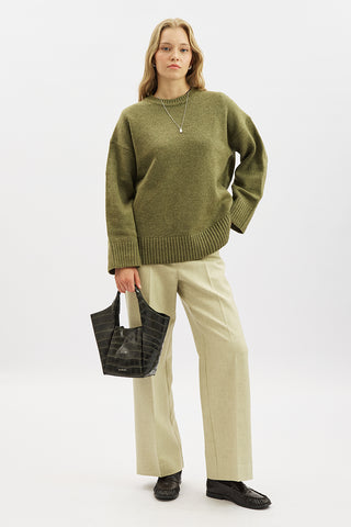 Chunky Oversized Sweater Dark Green