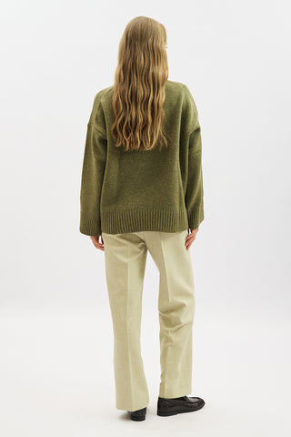 Chunky Oversized Sweater Dark Green