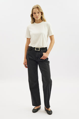 Basic Short Sleeve T-Shirt Ecru