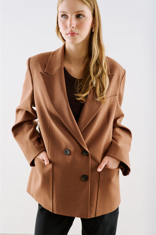 Belted Double Breasted Blazer Tile