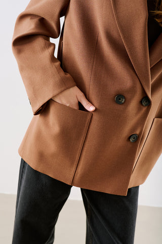 Belted Double Breasted Blazer Tile