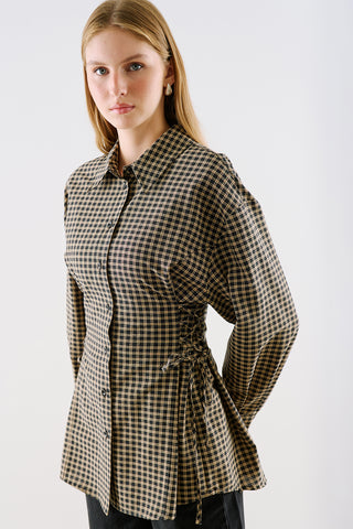 Waist Tie Shirt Black