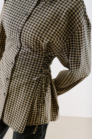 Waist Tie Shirt Black