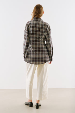 Waist Tie Shirt Brown