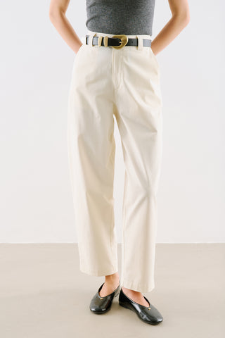 Barrel Trousers Ecru