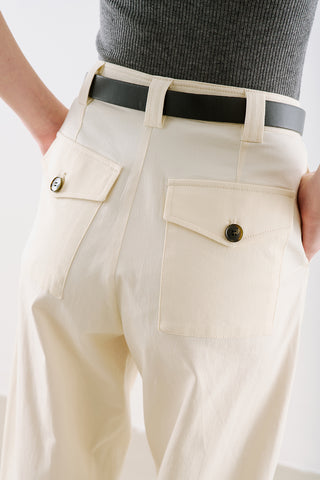 Barrel Trousers Ecru
