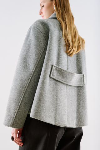 Premium Single Breasted Coat Grey