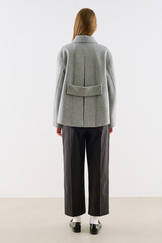 Premium Single Breasted Coat Grey