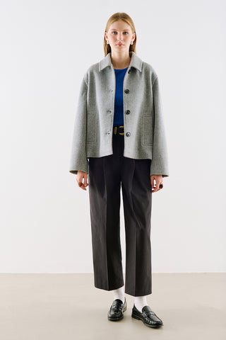 Premium Single Breasted Coat Grey