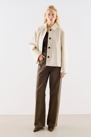 Premium Single Breasted Coat Beige