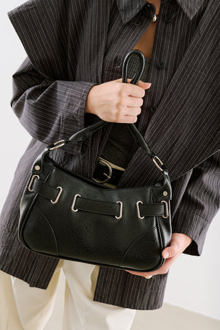Freya Buckle Shoulder Bag Black
