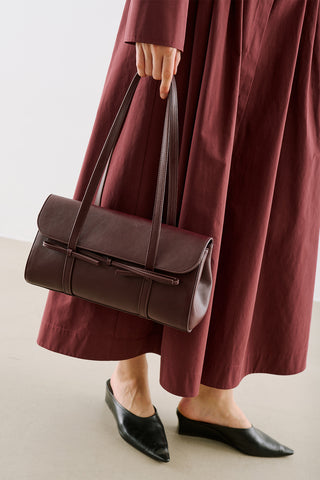Misty Flap Shoulder Bag Burgundy