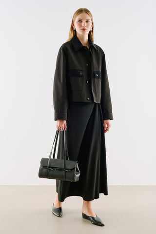 Misty Flap Shoulder Bag Black