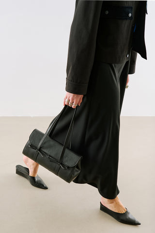 Misty Flap Shoulder Bag Black