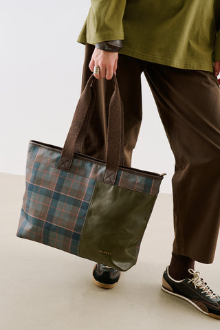 Checked Chelsea Tote Bag Khaki