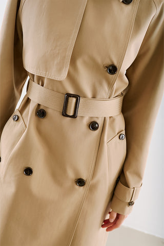 North Double Breasted Trench Coat Camel