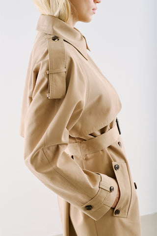 North Double Breasted Trench Coat Camel