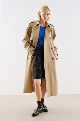 North Double Breasted Trench Coat Camel