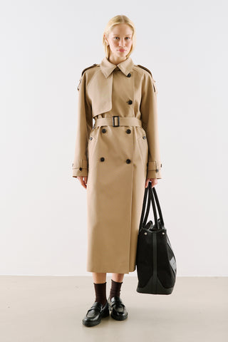 North Double Breasted Trench Coat Camel