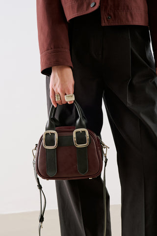 Tabby Medium Buckle Bag Burgundy