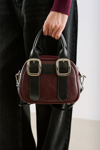 Tabby Medium Buckle Bag Burgundy
