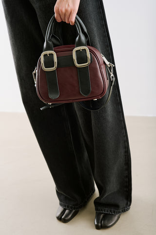 Tabby Medium Buckle Bag Burgundy