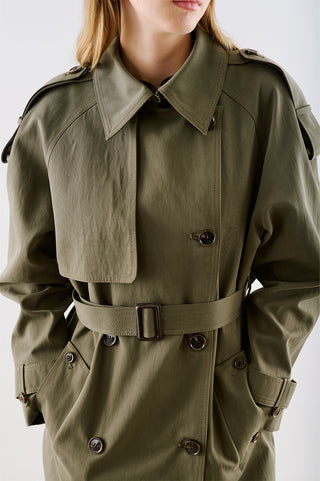 North Double Breasted Trench Coat Khaki
