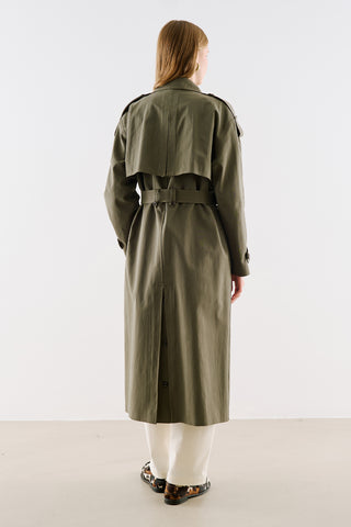 North Double Breasted Trench Coat Khaki
