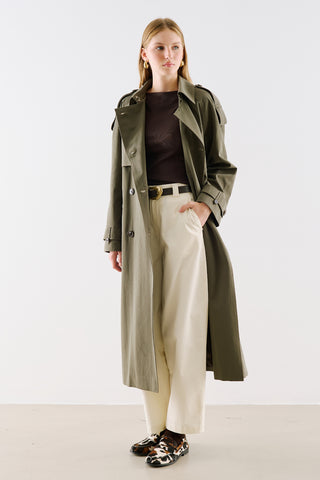 North Double Breasted Trench Coat Khaki