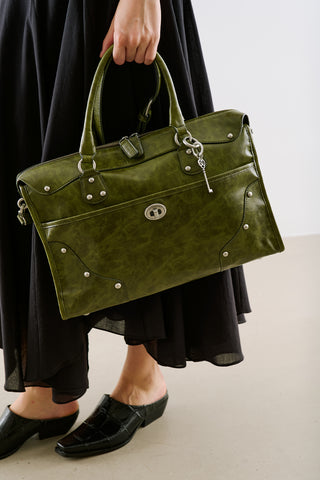 Chelsea Large Buckle Bag Khaki