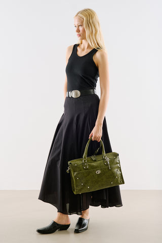 Chelsea Large Buckle Bag Khaki