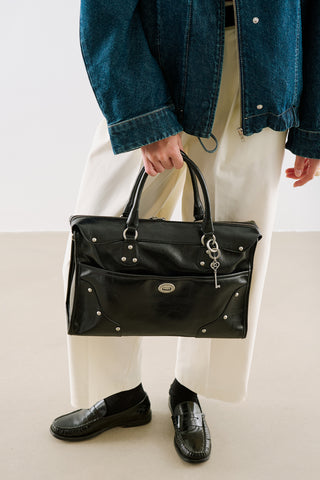 Chelsea Large Buckle Bag Black