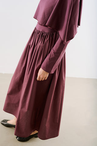 Cape Style Maxi Dress Burgundy